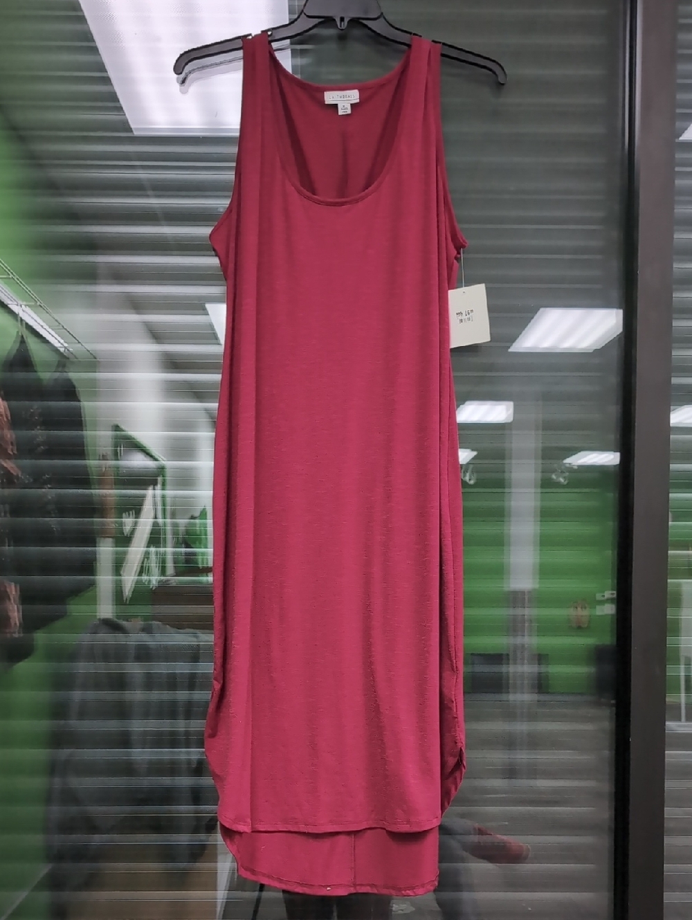 Magenta Sleeveless Scoop Neck Dress